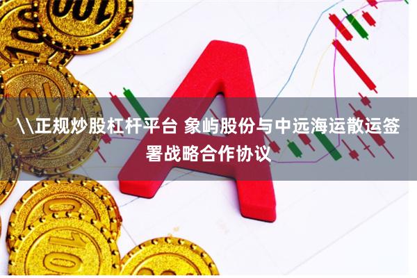 \正规炒股杠杆平台 象屿股份与中远海运散运签署战略合作协议